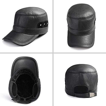 Sumolux Winter Leather Cap with Earflap