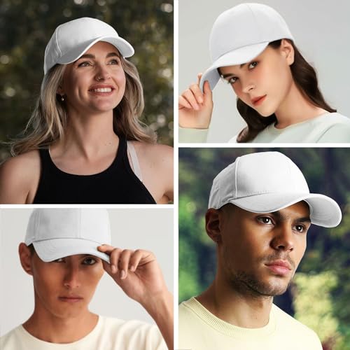 Adjustable Cotton Baseball Cap for Men Women - color: White
