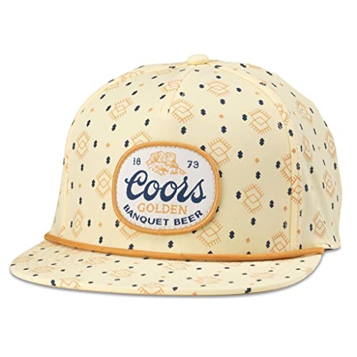 AMERICAN NEEDLE Unisex Coors Beer Patch Adjustable Snapback Baseball Hat - color: Mojave (Butter)
