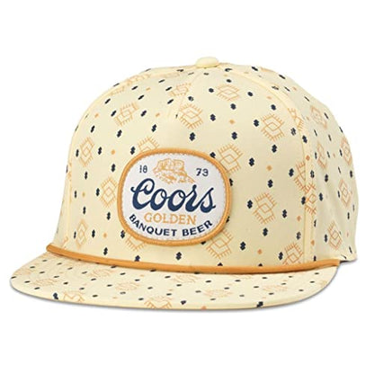 AMERICAN NEEDLE Unisex Coors Beer Patch Adjustable Snapback Baseball Hat - color: Mojave (Butter)