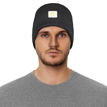 Fullsheild FR Double-Layer Thermal Knit Beanie Cap Warm Winter Flame Resistant Head Covering Welding Hat Black