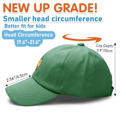 SONMONY Toddler Hat Smile Face Kids Baseball Cap Adjustable Cute Hat 3-12Y - color: Green