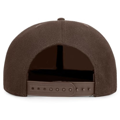 Christian Hats for Men Women - Cross Faith Flat Snapcback Hats - Religious Gifts for Thanksgiving Christmas - color: Brown/Cross White