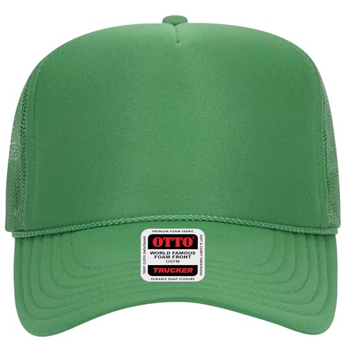 BROTHER TRUCKERS The World's Greatest Polyester Trucker Hat Blank in 73+ Colors - Wholesale Snapback Hat - color: Cactus Green