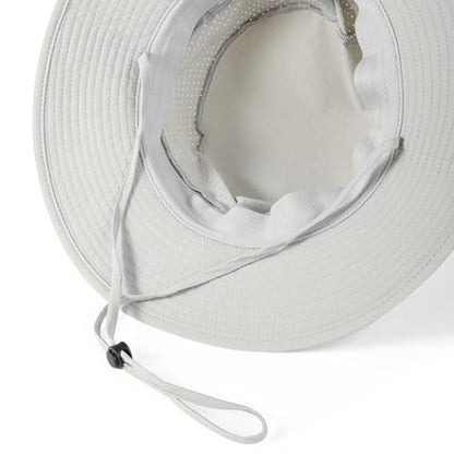 VOBOOM Unisex Wide Brim UV Protection Fishing Sun Hat - color: Grey