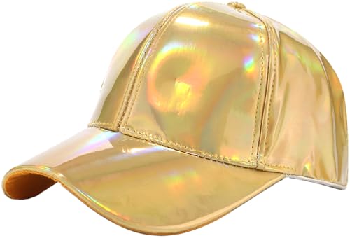 Women's Men's Fashion Baseball Cap Adjustable Strapback Hats Dad Hat Visor Sports Hat - color: Gold