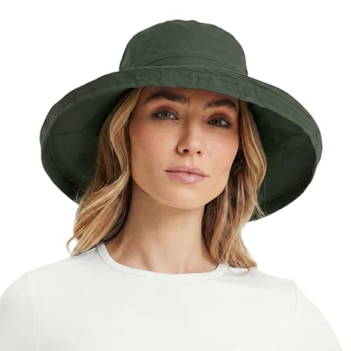TOP-EX UVCoolix Women's UPF 50+ Wide Brim Cooling Sun Hat - color: Green, size: Medium-Large