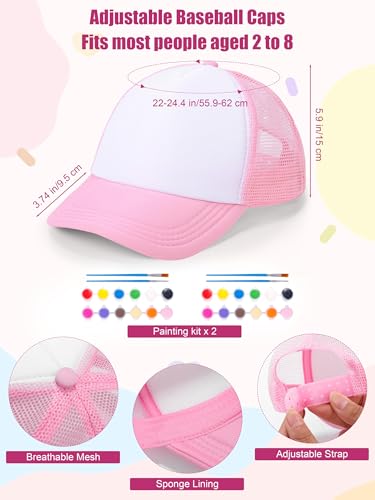 Aneco DIY Blank Trucker Hats Kit Adjustable Baseball Caps - color: Multicolor