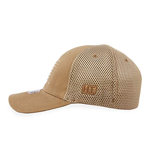 HIGHLAND TACTICAL - American Flag Soft Mesh Hat - color: Desert, size: Large-X-Large