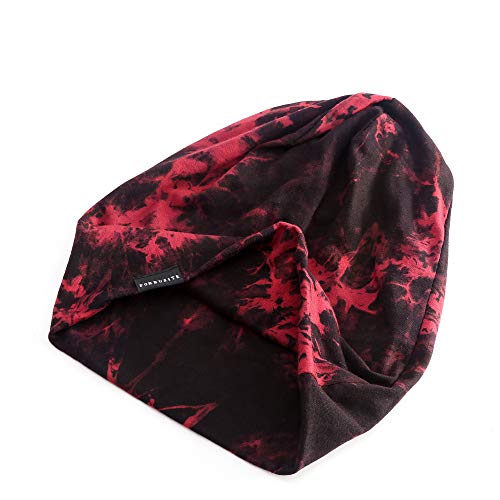 Mens Slouchy Beanie Hat Thin Baggy Summer Skull Cap - color: Claret