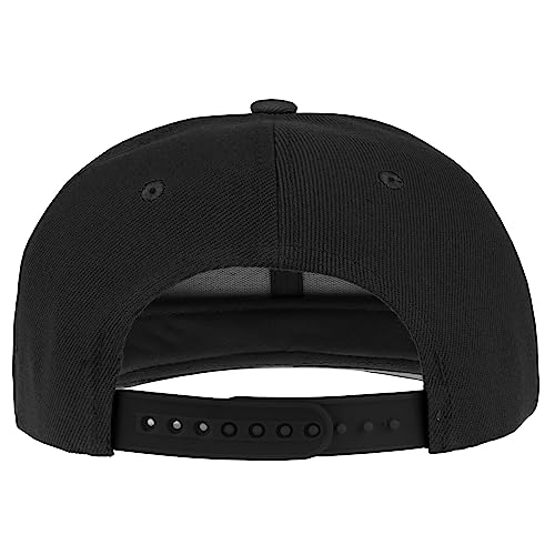 Gelante Snapback Hats for Men - Flat Bill Brim Baseball Cap Hat - Plain Blank Adjustable - color: Black