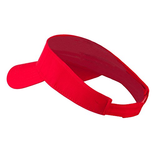 Youth Cotton Sun Visor - color: Red