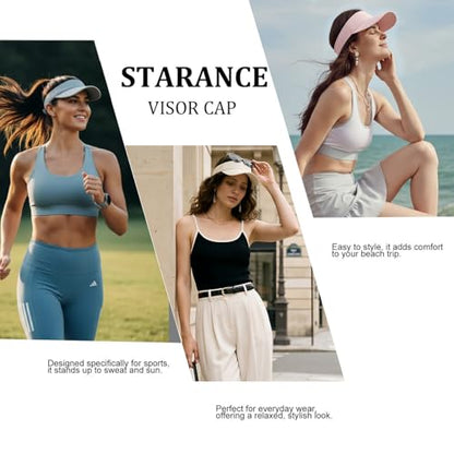 STARANCE Unisex Sun Visor Cap for Men Woman - color: White