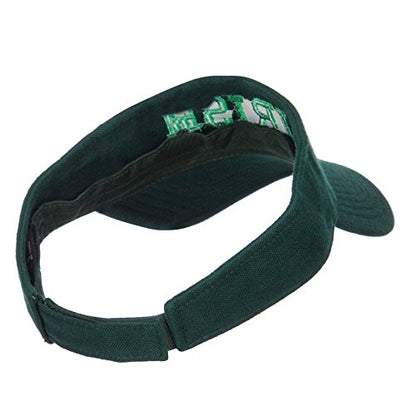 e4Hats.com Irish Embroidered Cotton Knit Visor - color: Dk Green