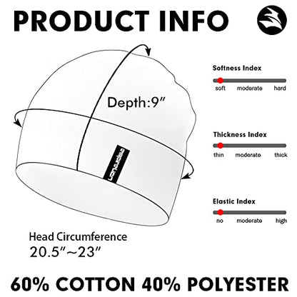 EMPIRELION Mens Running Beanie Hat, 9" Lightweight Helmet Liner Skull Cap - color: Royal Melange