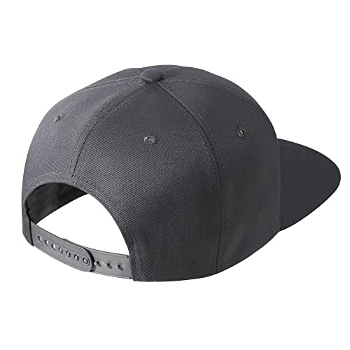 UALON Baseball Cap, Snapback Trucker Hat for Men & Women with American Flag and Adjustable, Breathable Mesh, Flat Bill Hats - color: Dark Gray