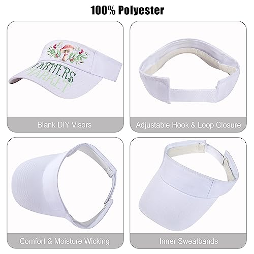 Ultrafun 12 Pack Sun Visor Hats Women Men Outdoor Sports Beach - color: 12pack-pink