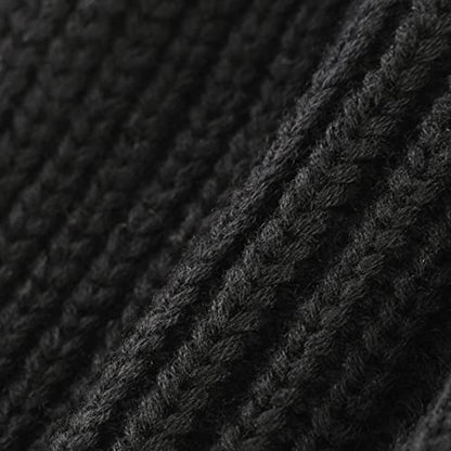 Balaclava Ski Mask Cold Weather Balaclava Mask Warm Face Mask Balaclava and Beanie Hats for Men 2 in 1 Black