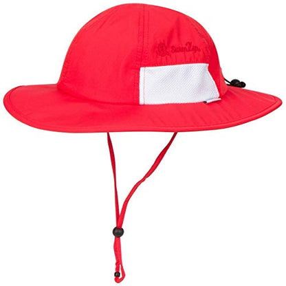 SwimZip UPF 50 Kids' Wide Brim Sun Hat, Sun Protection Hat - Baby & Toddler - color: Red, size: 6-24 Months