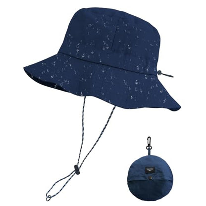 PFFY Packable Sun Bucket Hat for Men Women Outdoor UV Protection Sun Hats - color: Blue