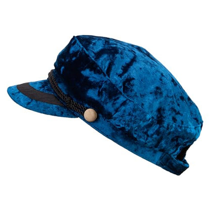 Jeanne Simmons Women's Crushed Velvet Sailor Hat - color: Royal Blue