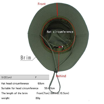 Women Lightweight Safari Sun Hat Quick Dry Fishing Hat with Strap Cool - color: Army Green