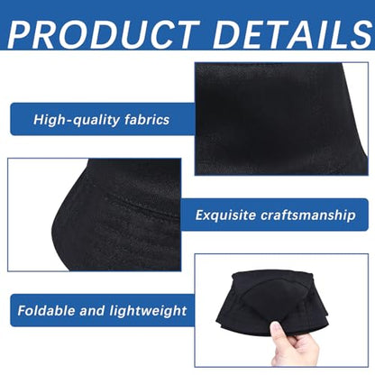 Bucket Hats Bulk Solid Color DIY Blank Hat Bucket Hats for Men, Women and Adults - color: 12pcs Black Bucket Hat