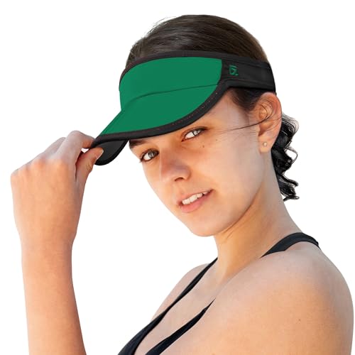 GADIEMKENSD Foldable Sun Visor Hat UPF 50+ Lightweight Adjustable - color: Dark Green Black