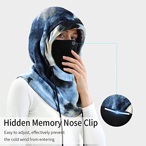 Achiou Ski Mask, Winter Balaclava Warm Windproof Face Cover Men Women - color: Navy Blue