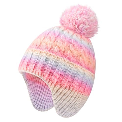 Kids Winter Beanie Hat Boys Toddler Knitted Pom Hat Earflap Fleece Lining Ages 3-12 - color: Multicolour1, size: 7-12 Years