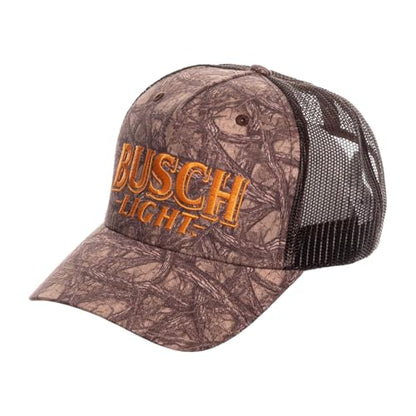 Calhoun Men’s Busch Light Adjustable Mesh Trucker Hat - color: Brown