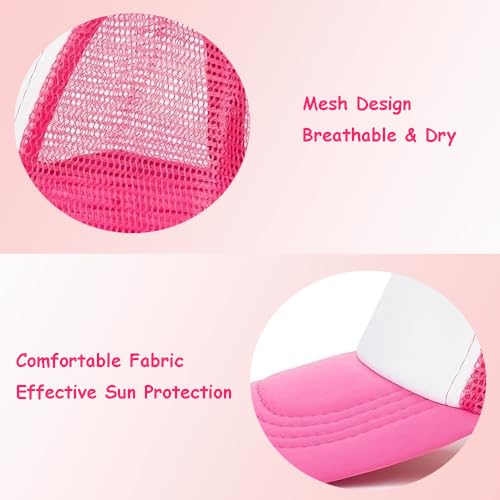 Kids-Girls-Trucker-Hat Adjustable-Baseball-Cap Toddler Mesh Sun Hats 2-6Y - color: Red