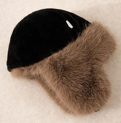 Women's Trapper Hat Faux Fur Winter Hats Fuzzy Russian Hat with Buckle Trooper Warm Ski Cycling Ear Flap Hat 2025 - color: B Pink