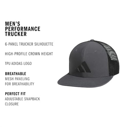 adidas Men's Trucker Hat - color: Grey Six/Black