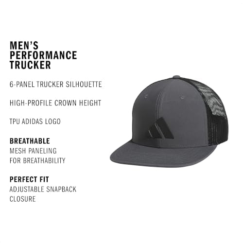 adidas Men's Trucker Hat - color: Grey Six/Black