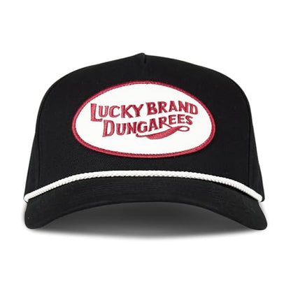 Lucky Brand Classic Cotton Adjustable | Dad Hat | Baseball Cap | Golf | Fishing | Low Profile | 5 Panel Design - color: Dungarees - Black
