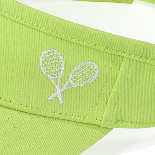 WILLPORT Kids Adjustable Cotton Visor Sun Hat,6-12Y - color: Lime Green