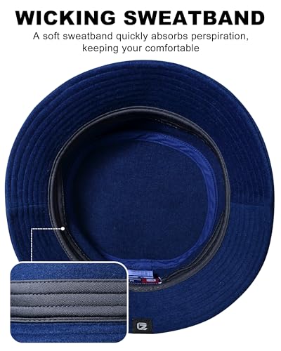 GADIEMKENSD Winter Bucket Hat - Premium Wool, Packable, Plain Colors, Unisex Warm Hat - color: Blue 2.0, size: Medium