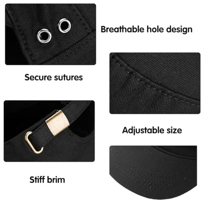 Men's Military Cadet Hat Flat Top Newsboy Cap - color: Black
