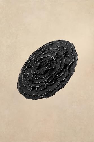 Coucoland Fascinators Hats for Women - Tea Party Cocktail Kentucky Fascinator Multilayer Flat Derby Hat with Pearl for Party - color: Black