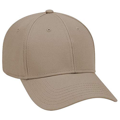 OTTO 6 Panel Low Profile Superior Cotton Twill Cap - color: Dk. Khaki