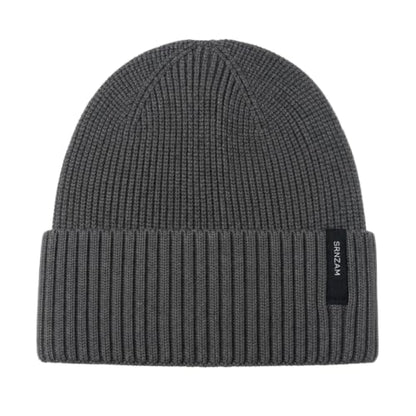 Beanie for Men Women Winter Ribbed Knit Hat Warm Cuffed Skull Cap - color: Charcoalgrey
