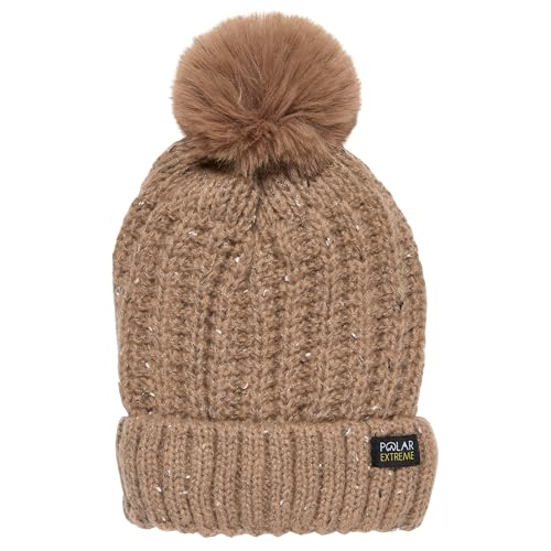 Polar Extreme Women's Knit Beanie and Skull Cap, Warm Winter Hat, One Size Fits Most - color: Khaki