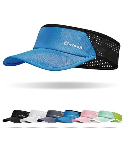 Sports Sun Visor for Men & Women Breathable Mesh, Stretchy Foldable Cooling Visor Hat for Running, Golf, Tennis, Hiking - color: Blue
