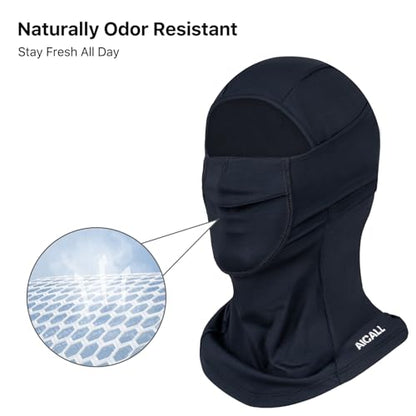 Balaclava Ski Mask Waterproof Anti-Fogging Windproof Winter Gear Thermal Face Mask for Men Women - color: Inky Black