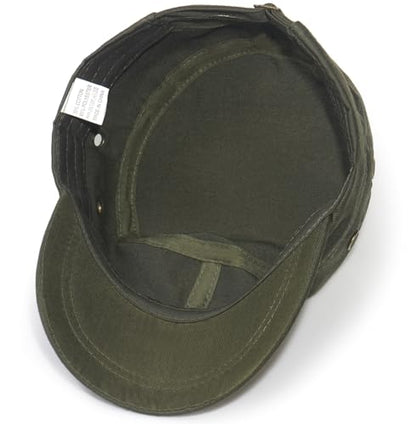 Unisex Classic Cadet Army Hat Flat Top Baseball Cap Military Hats - color: Green