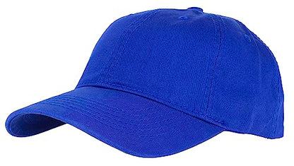 Gelante Cotton Twill Washed Unstructure Baseball Cap - Adjustable Blank Hat for Men Women - Wholesale Bulk Lot of 6 Pack - color: Solid Royal