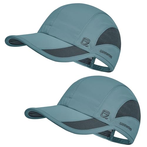 GADIEMKENSD Outdoor Running Hat Breathable Mesh 2PACK - color: Sky Blue+sky Blue, size: 6 7/8-7 1/4