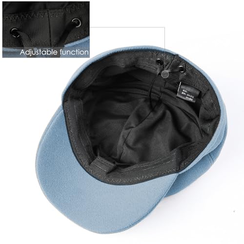 Sumolux Women Beret Newsboy Hat French Cap Classic Winter - color: Denim Blue