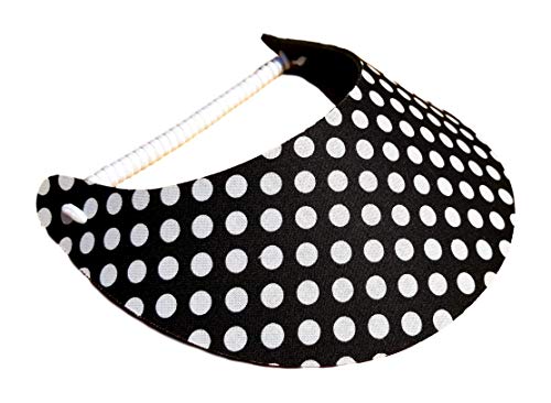Women's Black White Design Lightweight Packable Foam Visor for Sun Protection and Outdoor Activities - color: B&w 14
